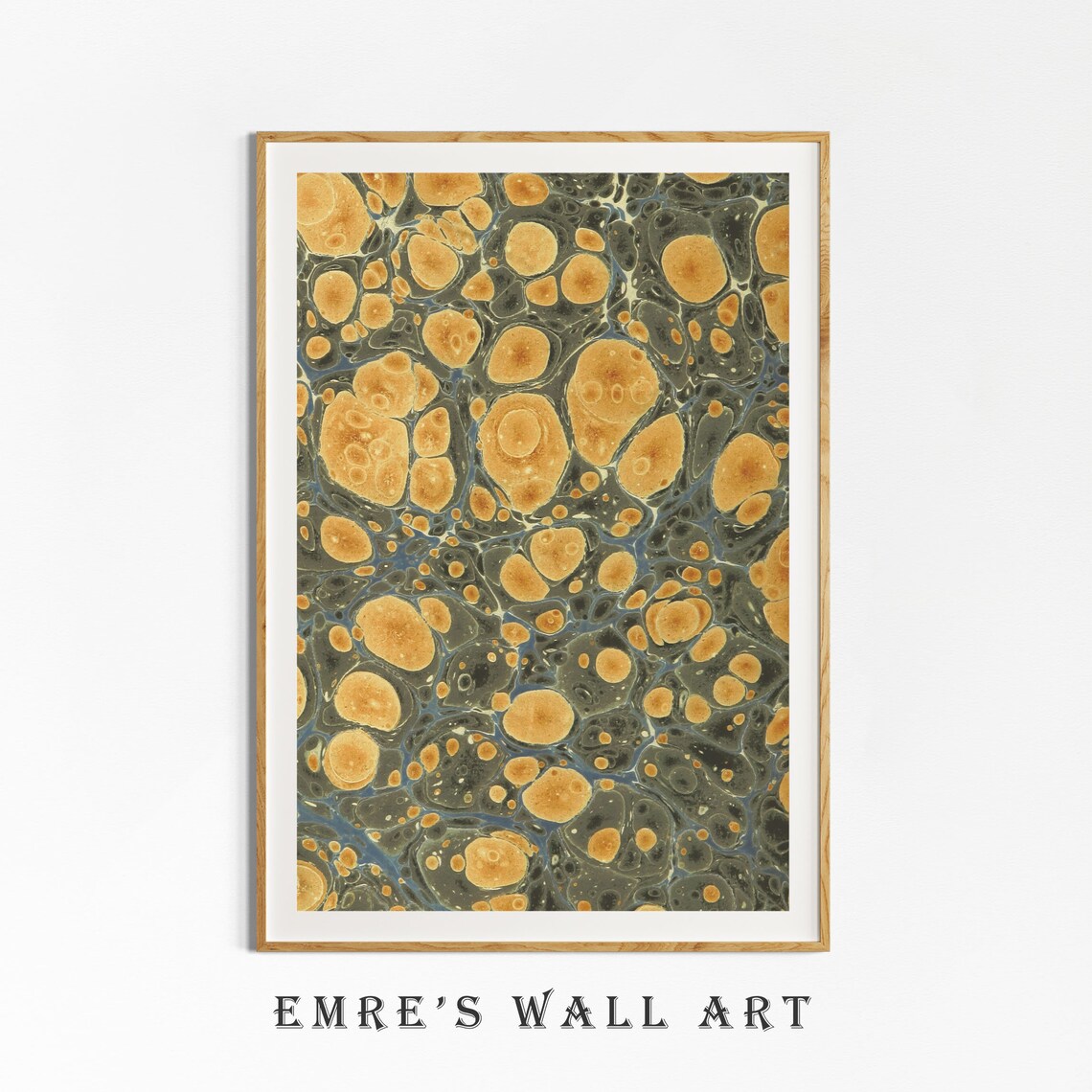 Vintage Abstract Oil Painting Print, Boho Wall Decor - Image 4