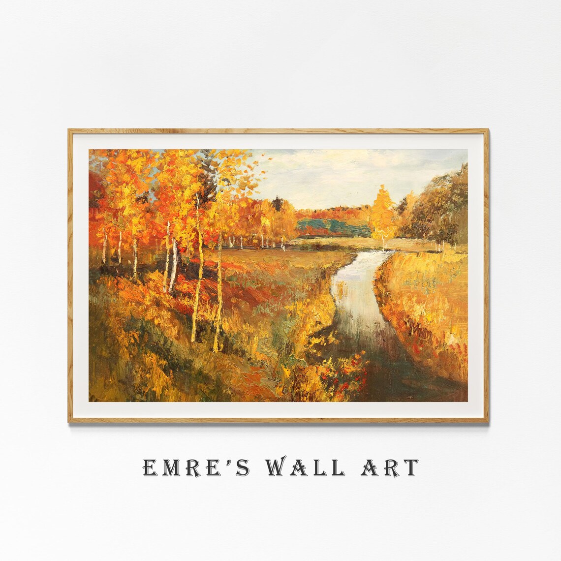 Vintage Autumn Landscape Art Print, Rustic Country Decor - Image 4