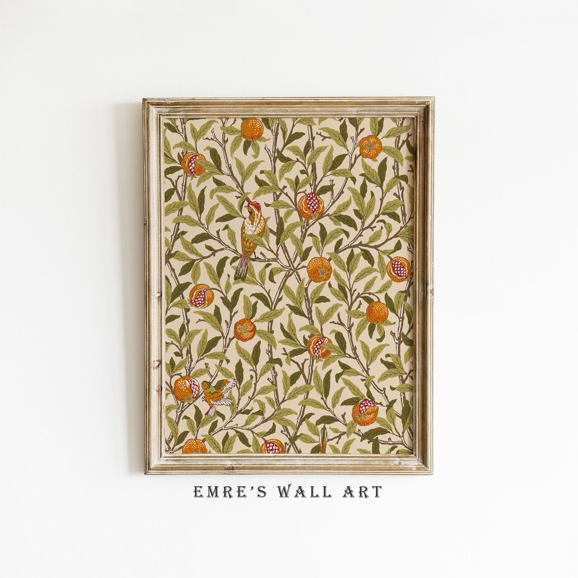 Vintage Pomegranate Tree Botanical Art Print