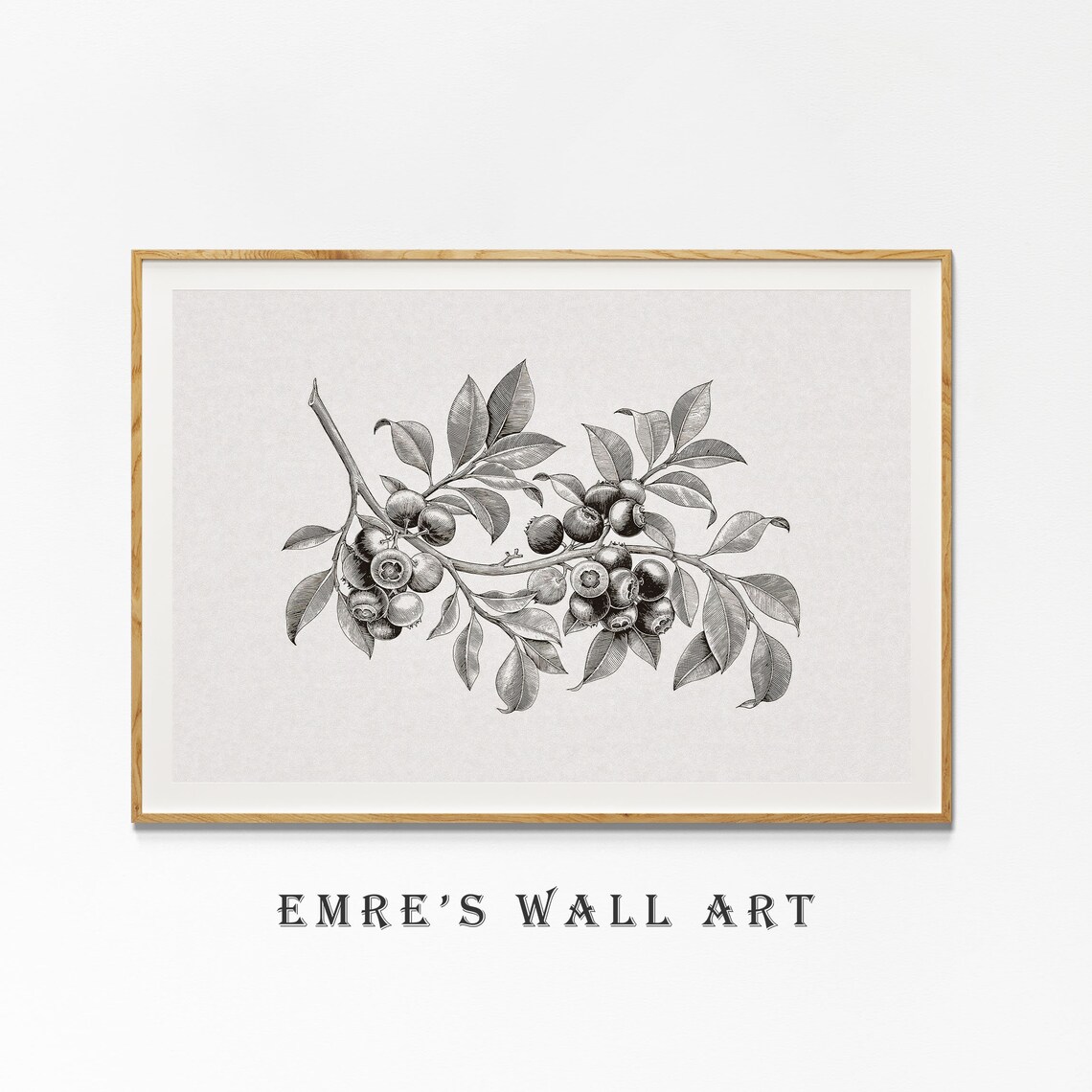 Vintage Blueberry Tree Botanical Sketch Art Print - Image 4