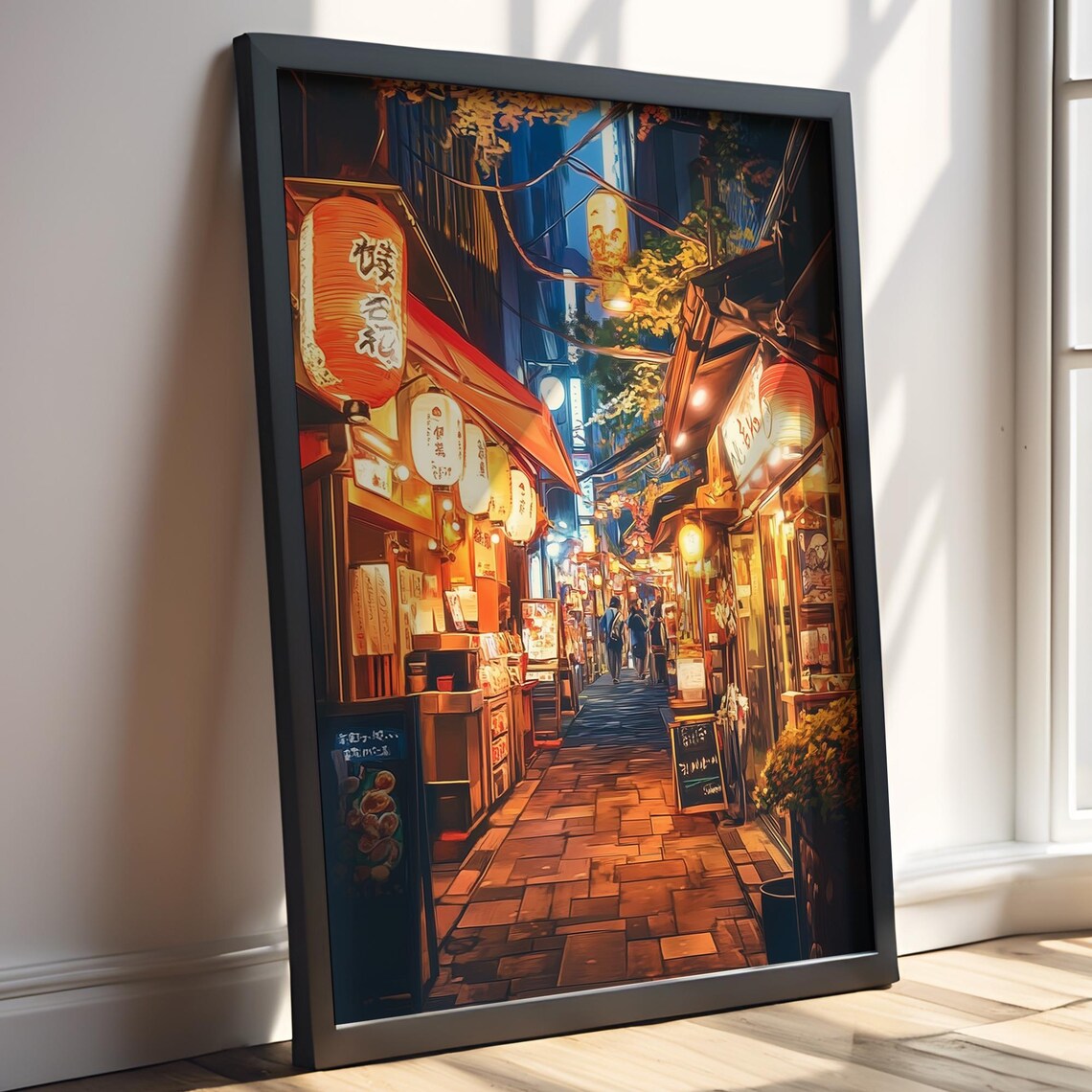 Tokyo Alley Wall Art Print, Anime Manga Style - Image 2