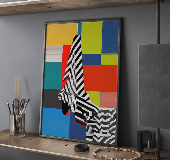 Colorful Abstract Painting Contemporary Textured Art Print