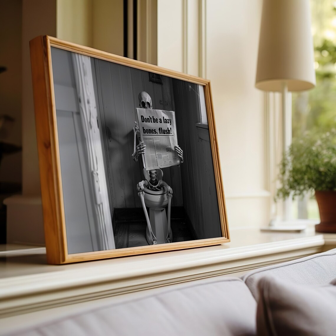 Funny Halloween Bathroom Art Print - Image 2