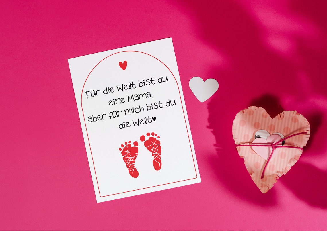 You Are My World Mom Quote Footprint Baby Keepsake Art Poster - Image 3