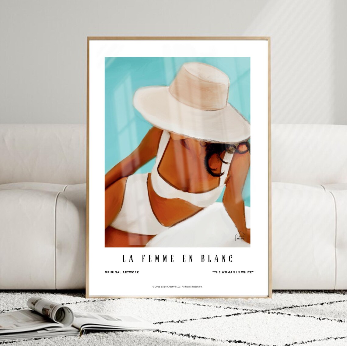 French Riviera Art Print, Coastal Fashion