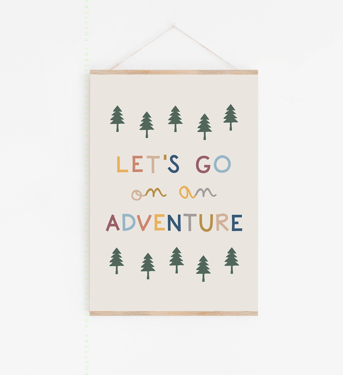 Lets Go On An Adventure Scandinavian Kids Art Print - Image 3