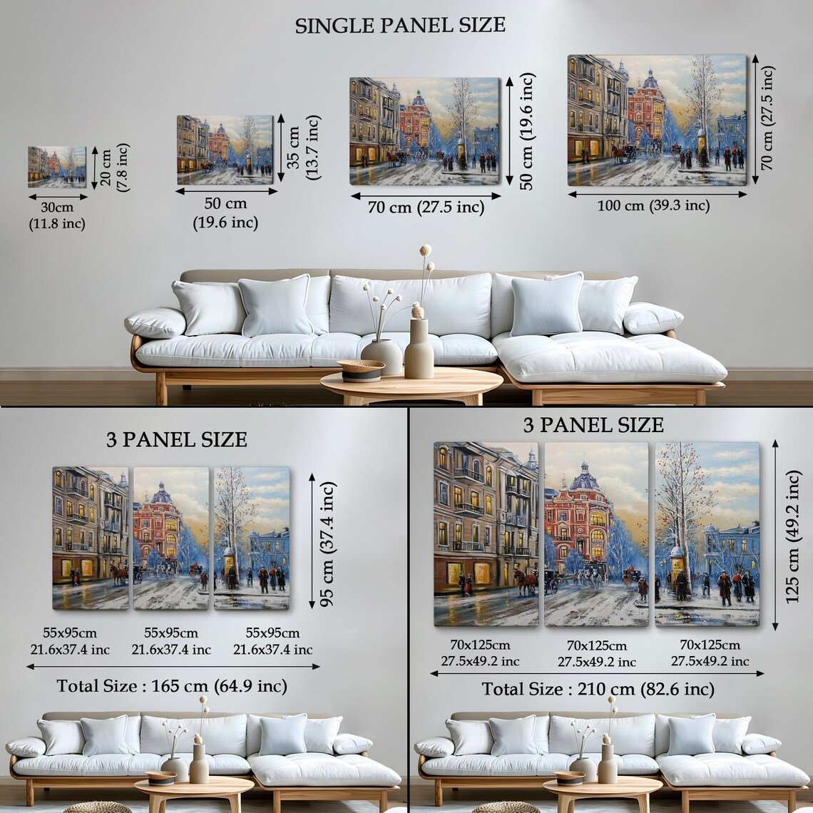 Snowy Kyiv Old Town Winter Street Horse Carriage Scene Travel Poster - Image 4