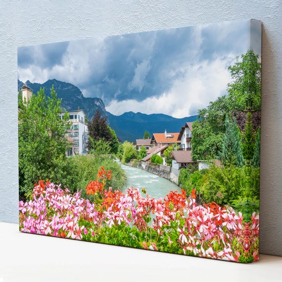 Beautiful River View In Garmisch Partenkirchen Germany Wall Art Nature Art Nature Wall Decor Nature Print