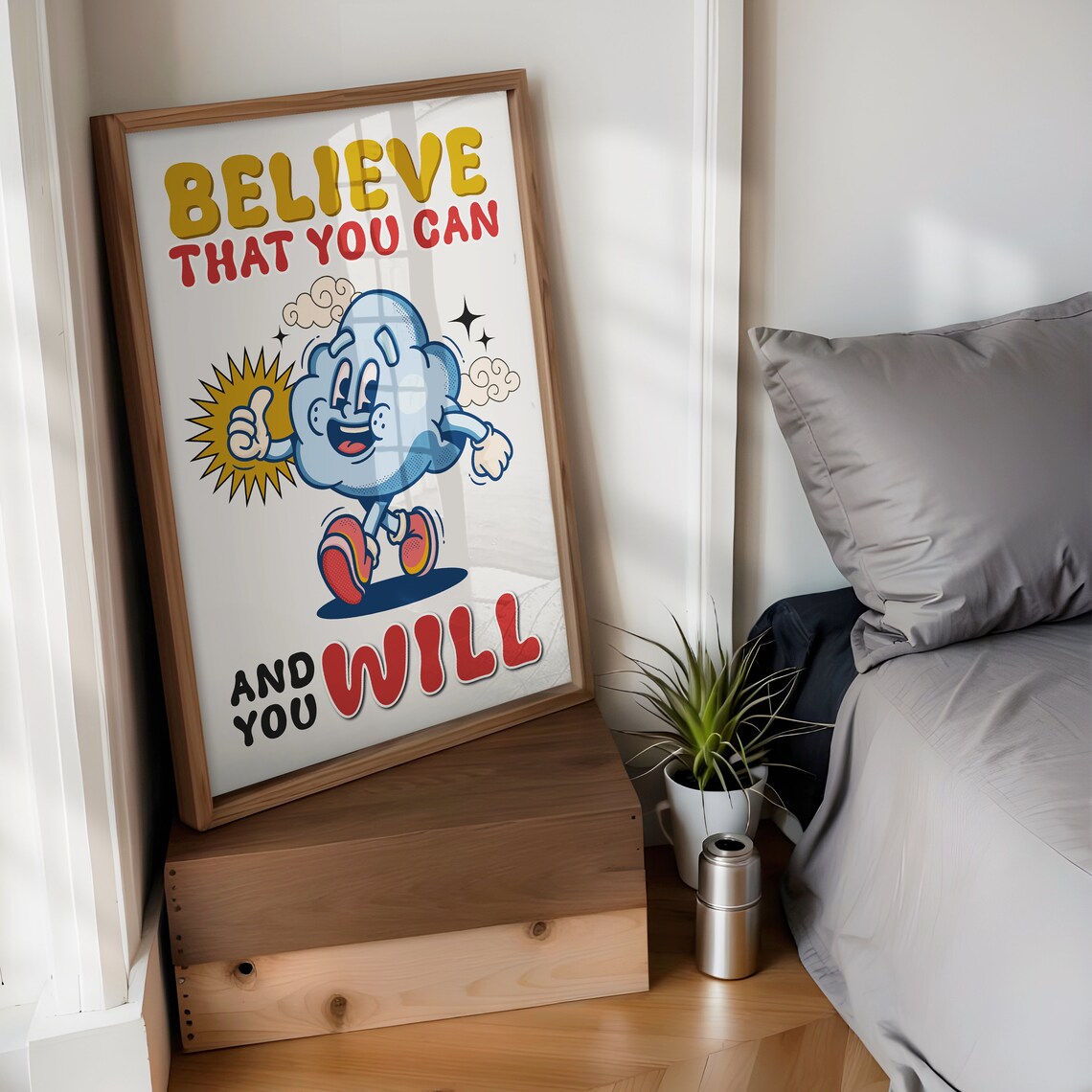 Believe That You Can Retro Motivation Poster - Image 2