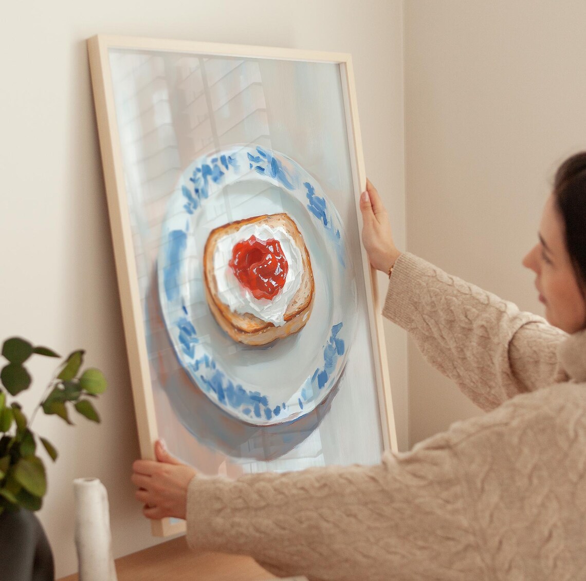 Jam On Toast Art Print, Cozy Farmhouse Kitchen Decor - Image 4