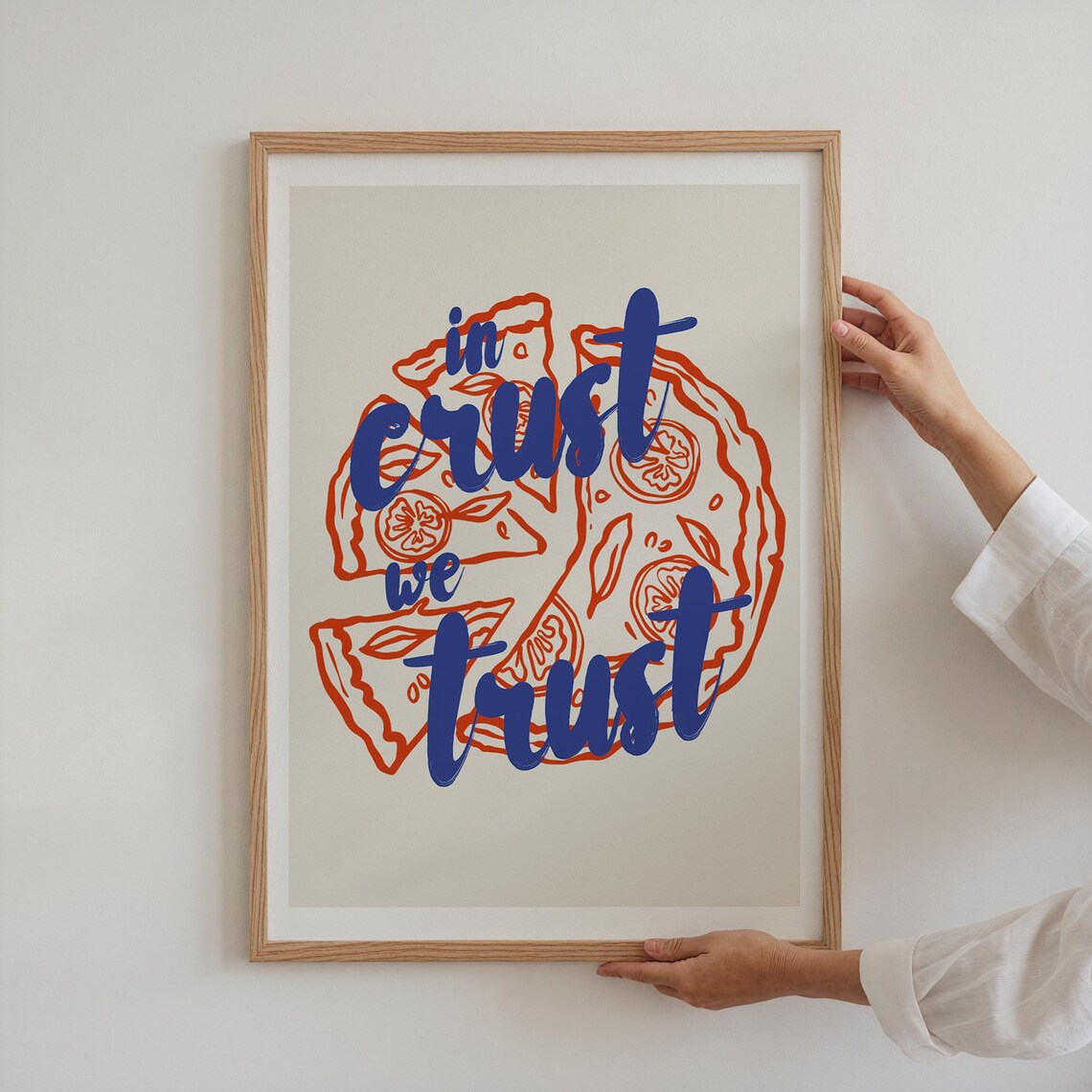 Pizza Lover, In Crust We Trust Retro Art Print