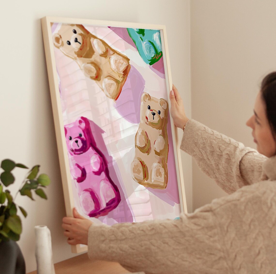 Gummy Bear Art Print, Quirky Candy-Themed Decor - Image 3