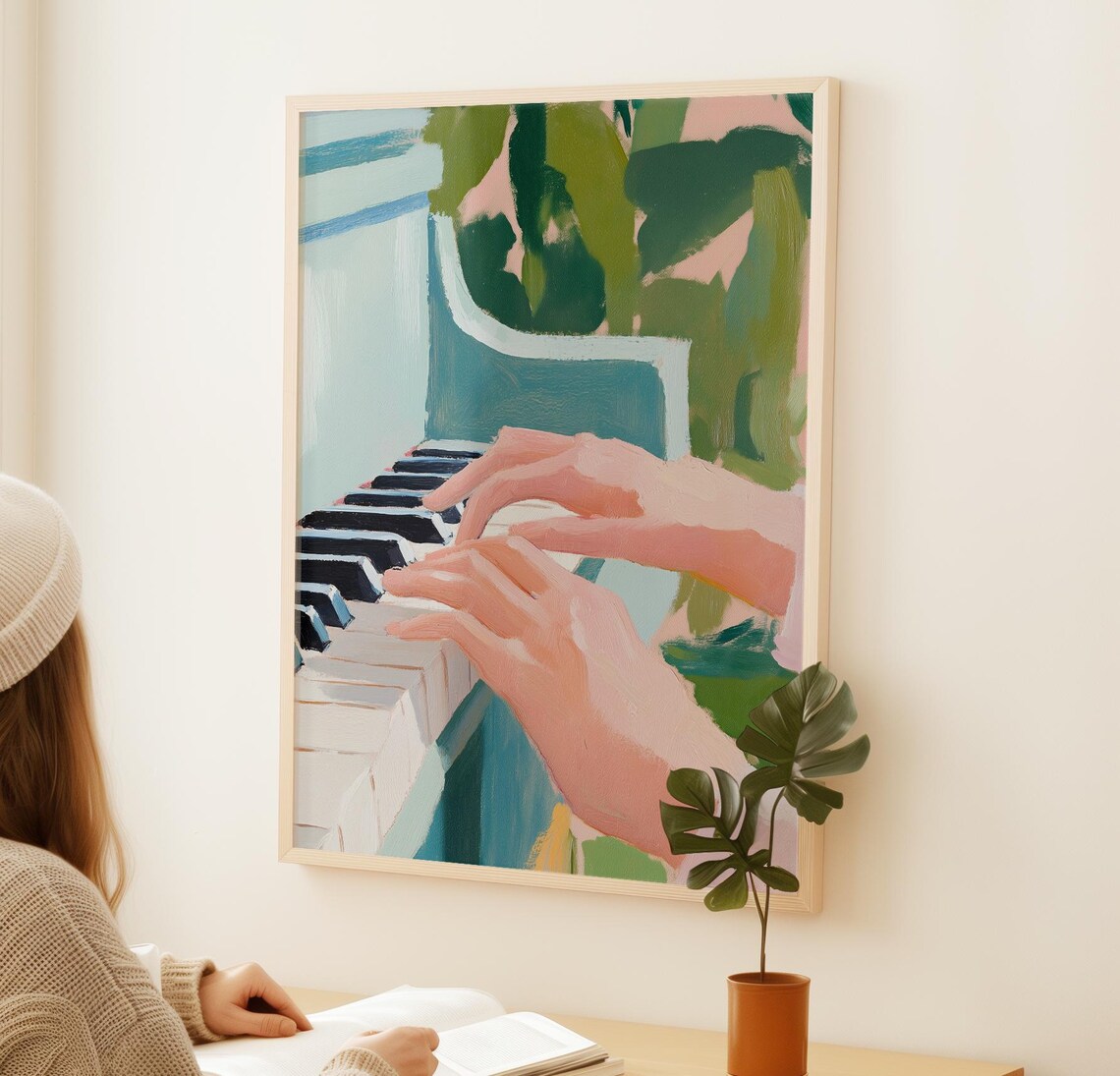 Piano Hands Art Print, Music Lover Nursery Decor - Image 2