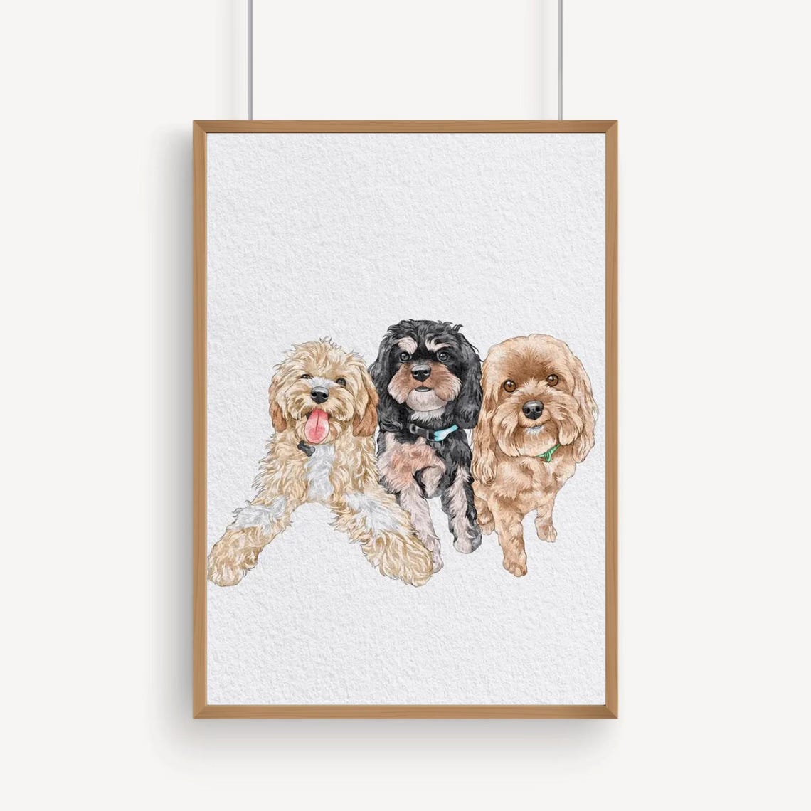 Minimal Dog Watercolor Portrait, Pet Memorial Art Print