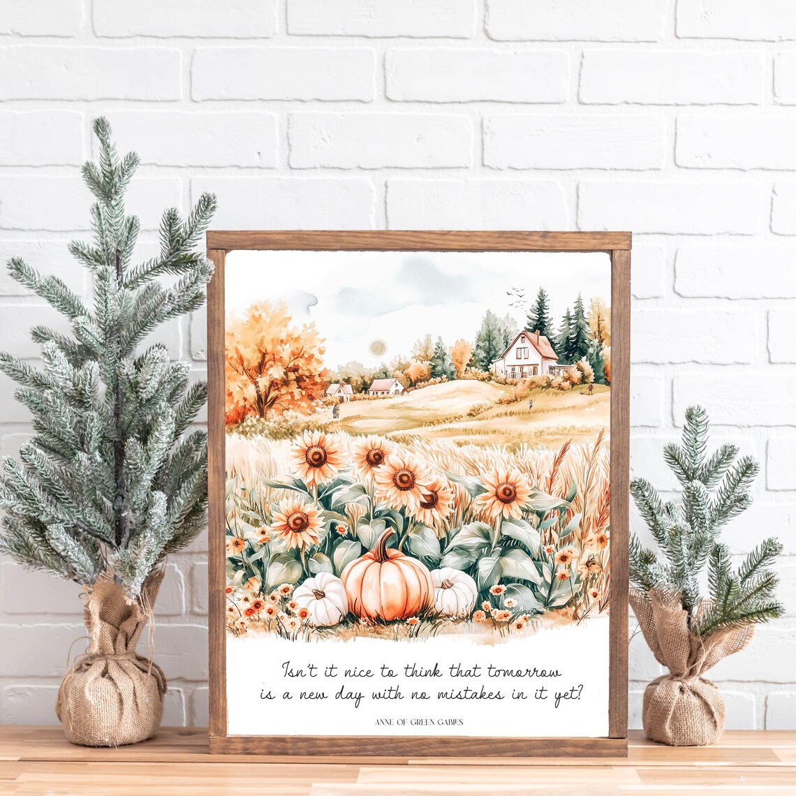 Anne Of Green Gables Quote Tomorrow Is A New Day 5x7 8x10 11x14 16x20 Print Lm Montgomery Sign Home Diy Decor Farmhouse Wall Art - Image 3