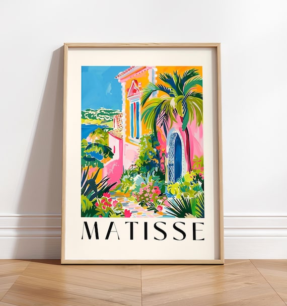 Aesthetic Poster Boho Decor Matisse Print Tropical Beachy Wall Art Dopamine Wall Decor