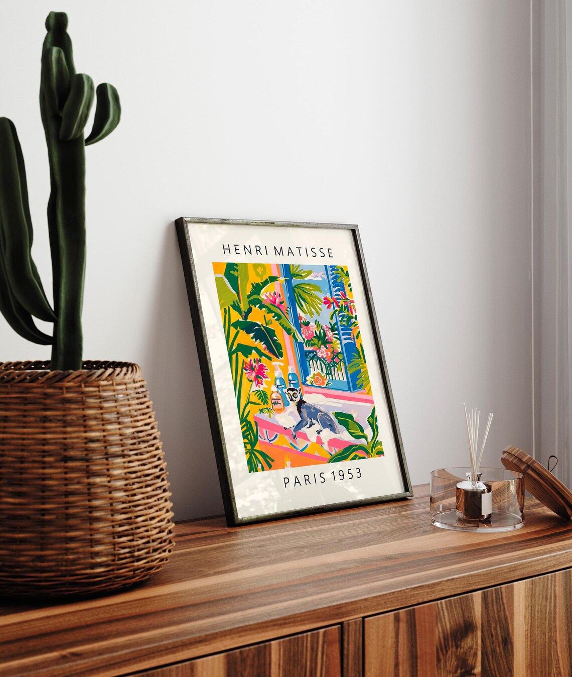 Lemur in Bathtub, Matisse-Inspired Art Print - Image 4