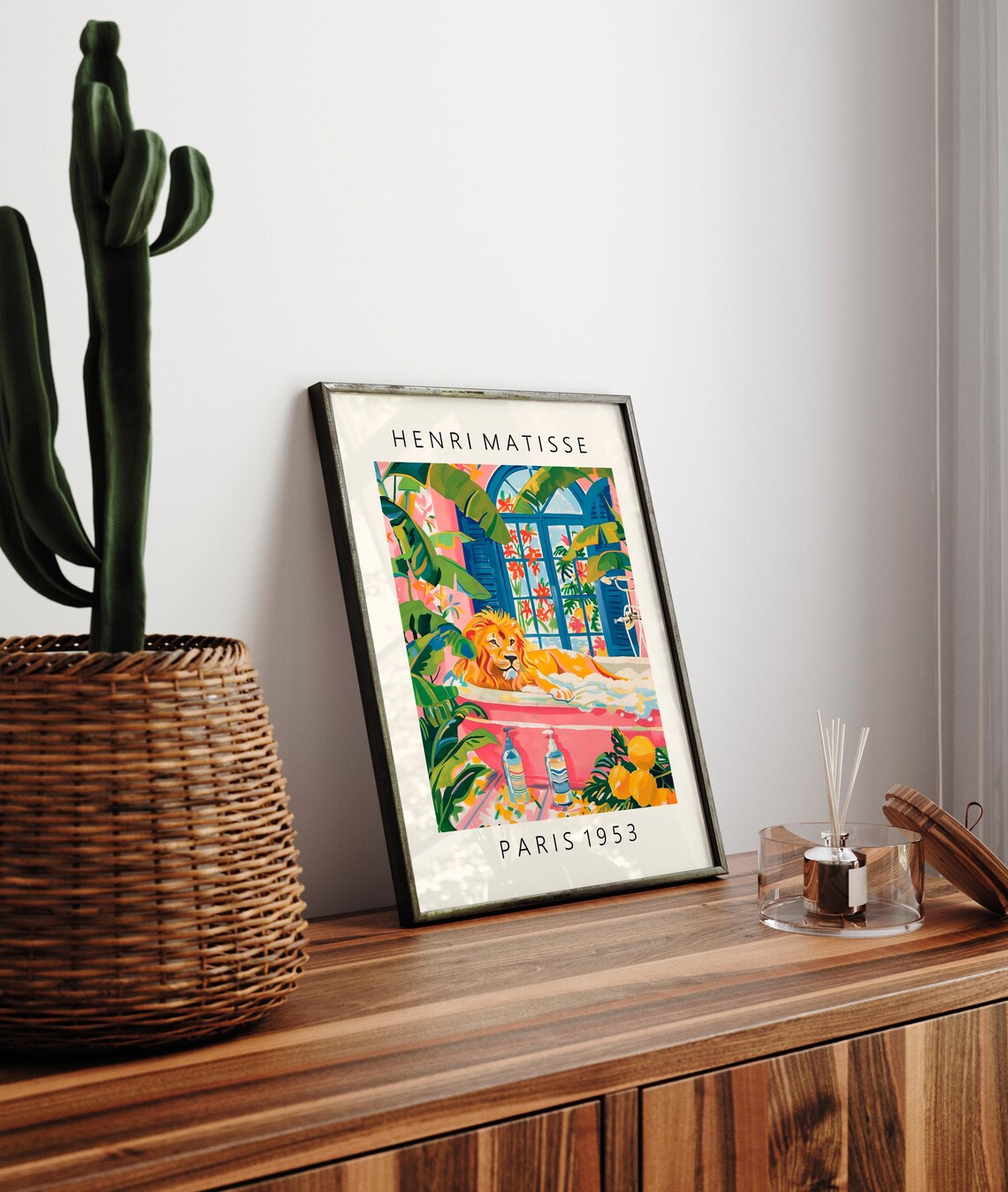 Lion In Bathtub, Matisse-Inspired Poster Print - Image 5