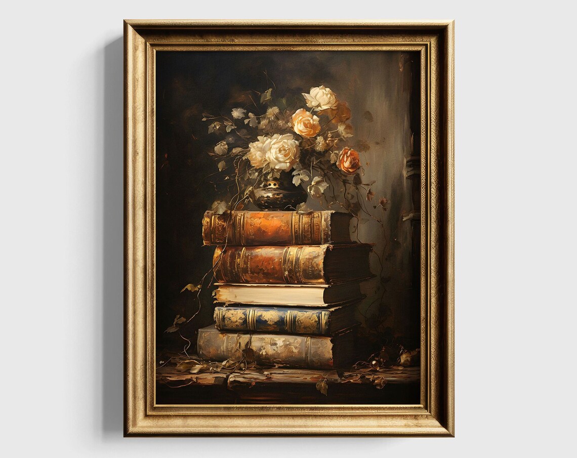 Romantic Academia Book Still Life Art Print
