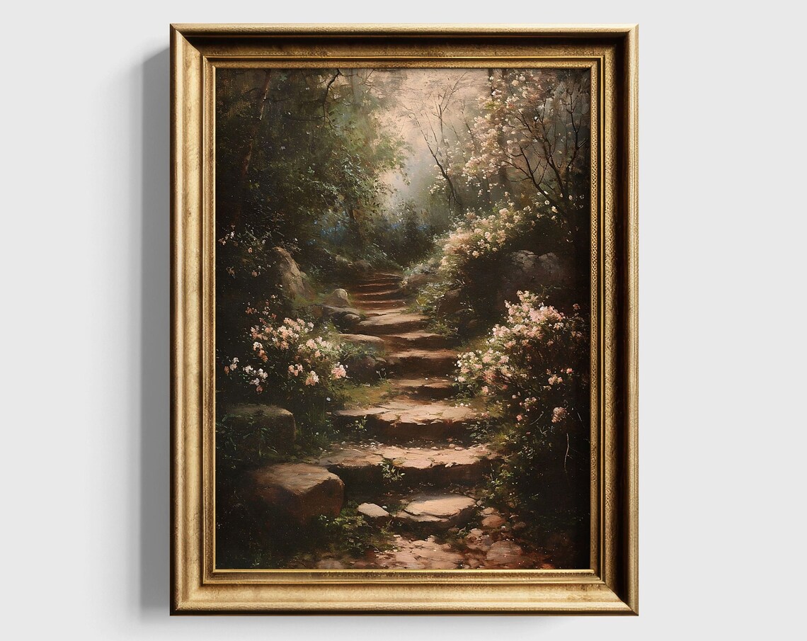 Spring Cottagecore Botanical Oil Painting Art Print - Image 6
