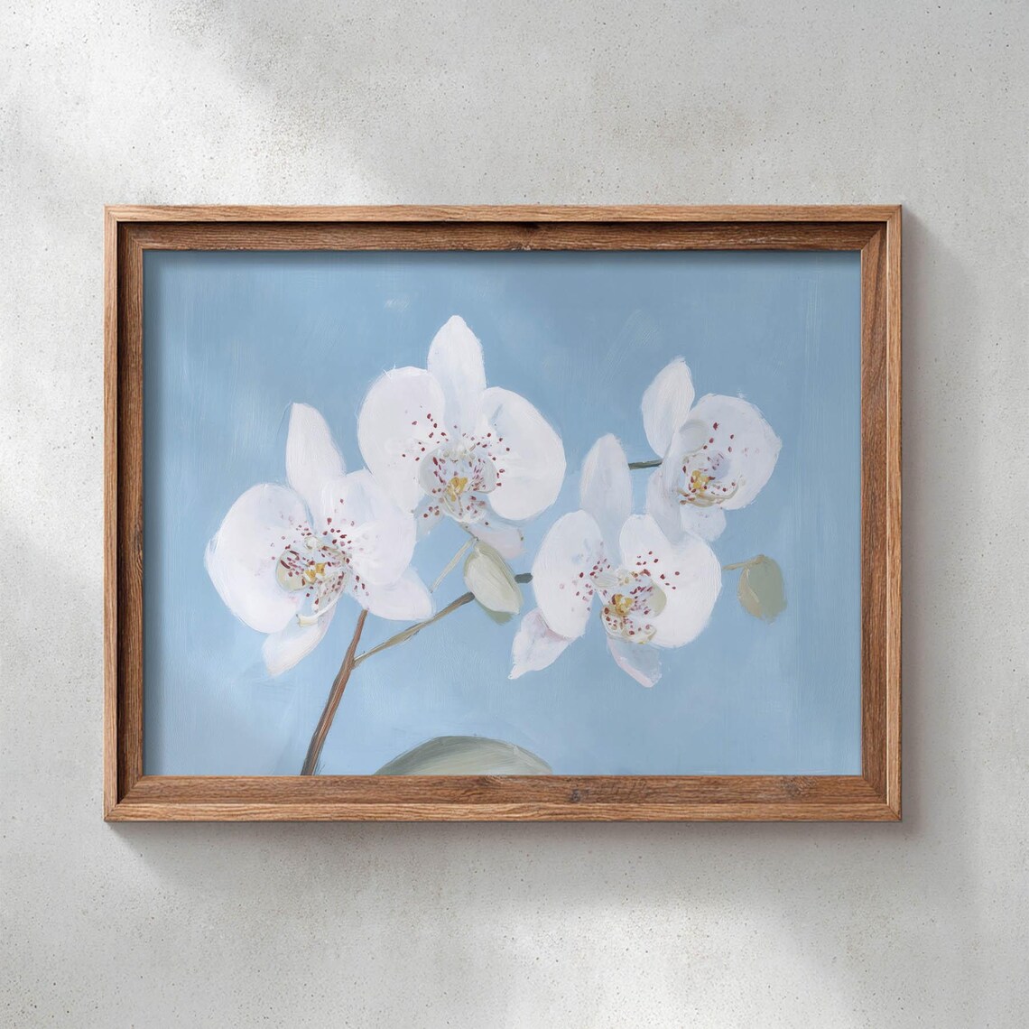 Coastal Blue Orchid Blooms Art Print