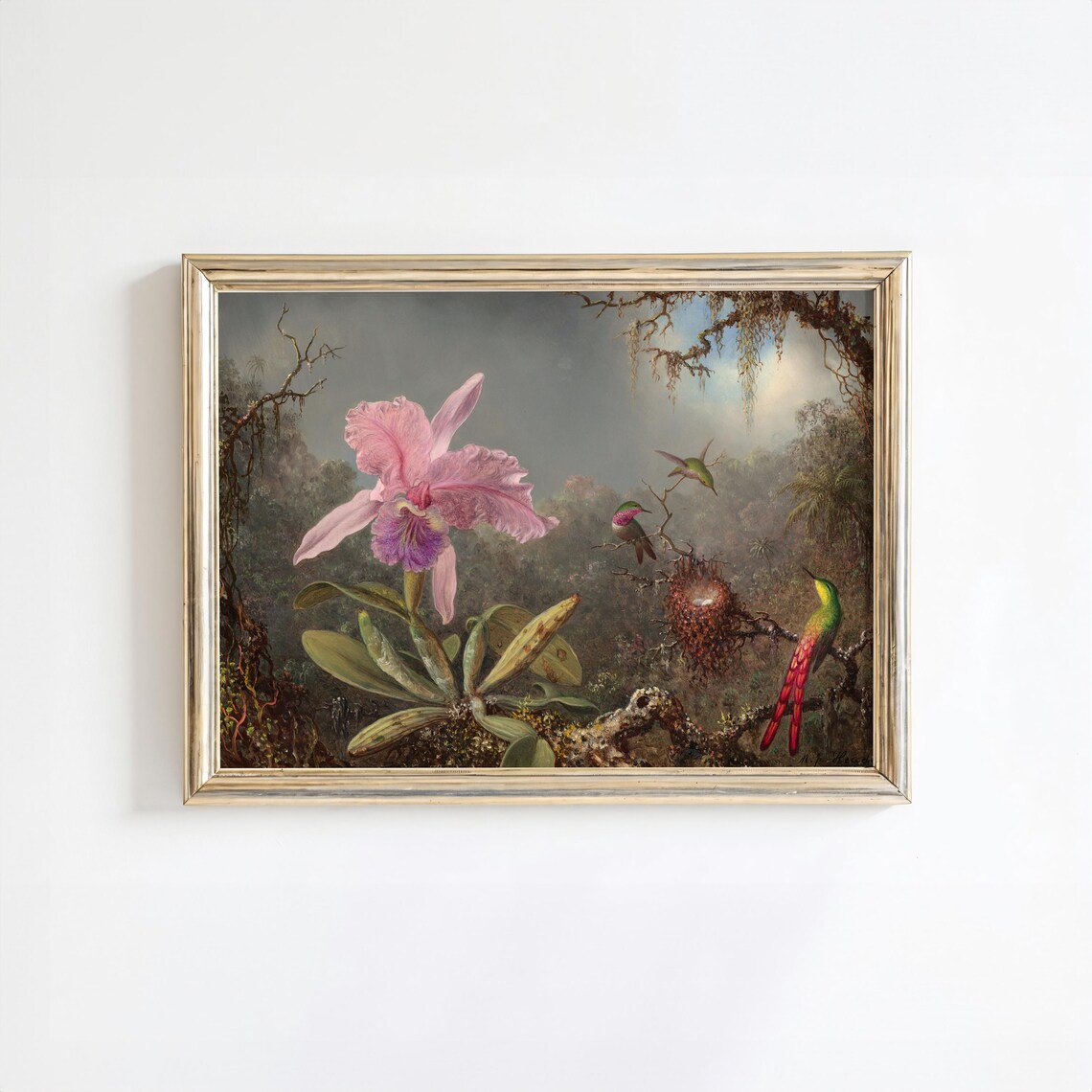 Vintage Botanical Forest, Floral Landscape Art Print - Image 2