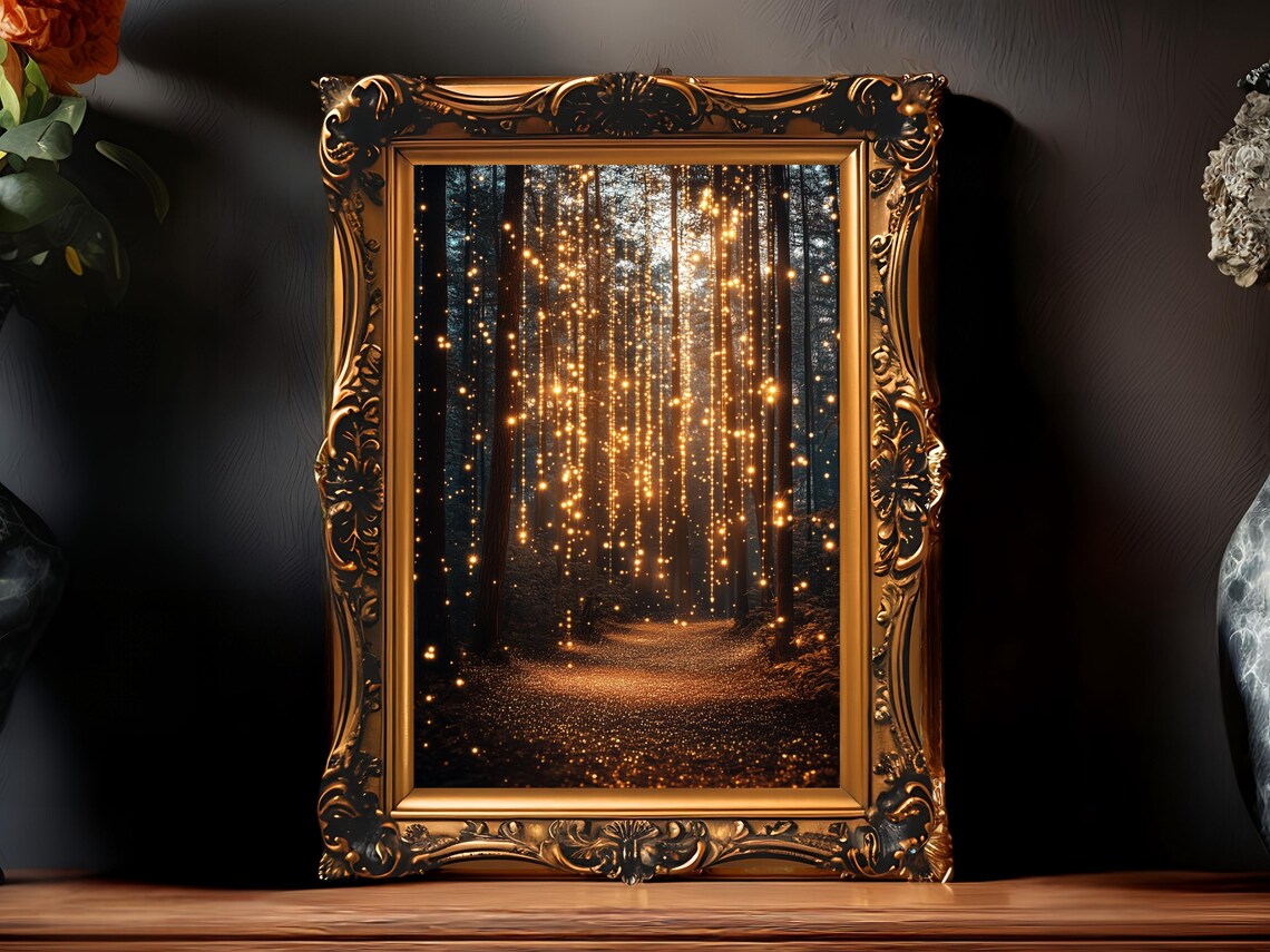 Enchanted Forest Print, Autumn Decor Art Print