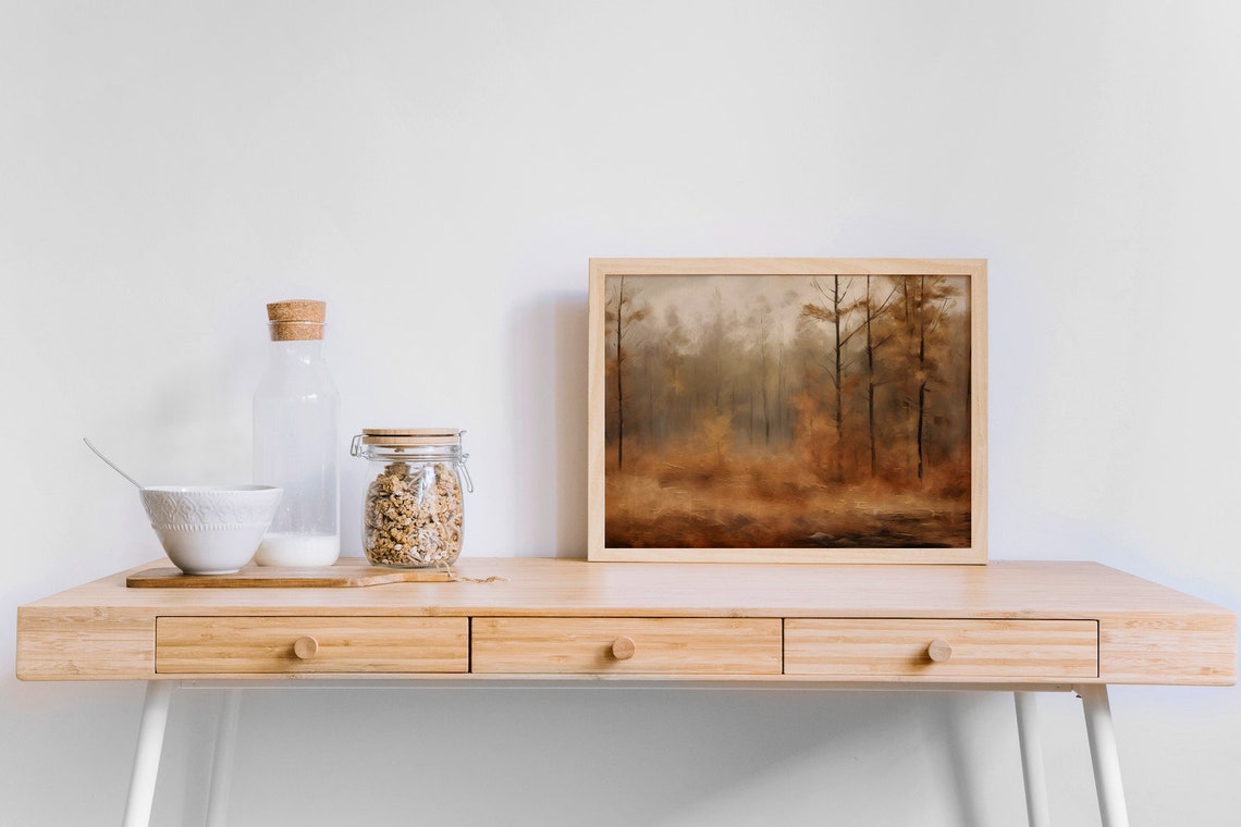 Fogbound Forest Antique Print - Image 3