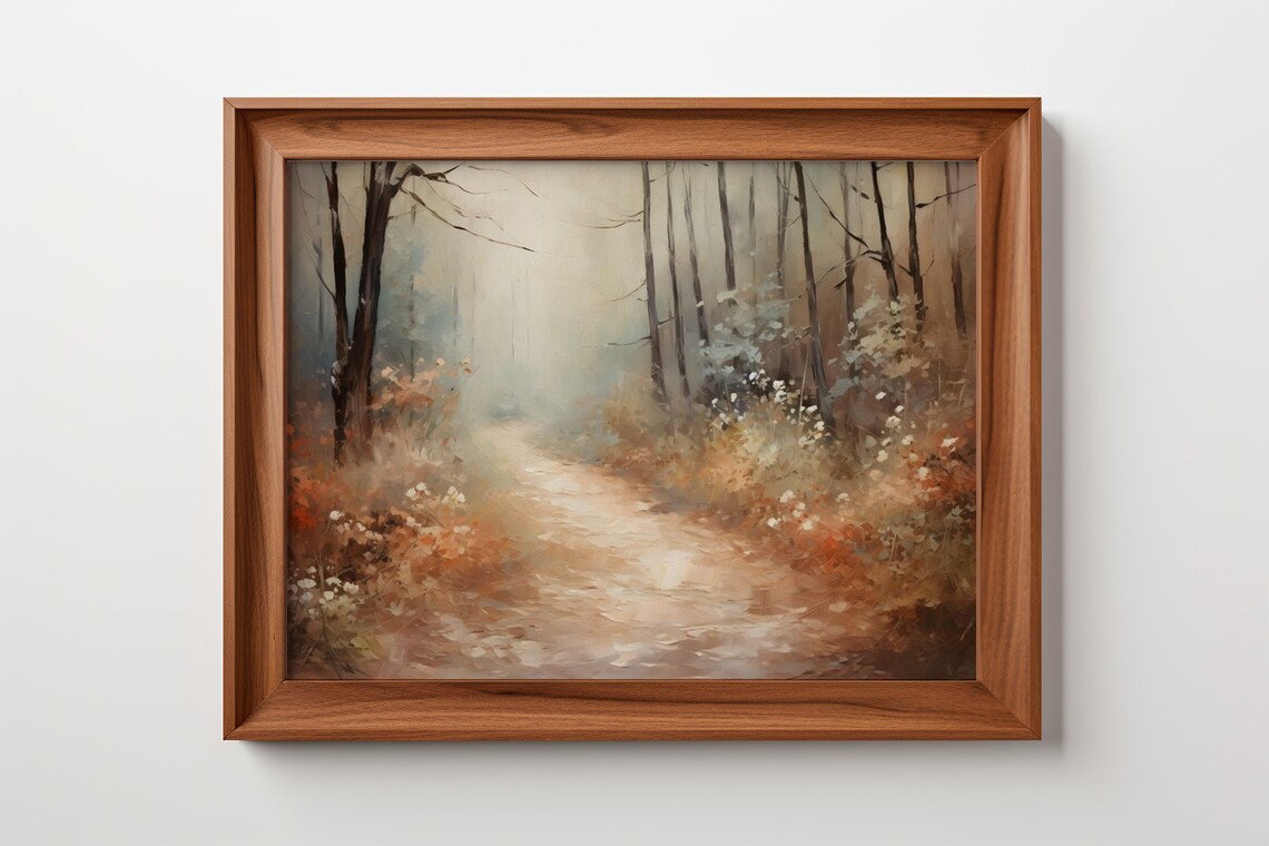Autumn Whisper Path Through The Woods Art Print