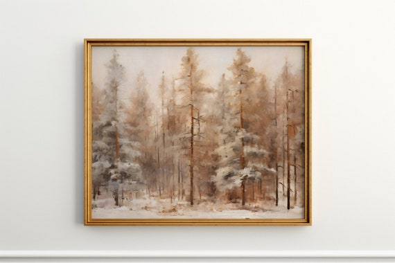 Misty Pines Antique Print