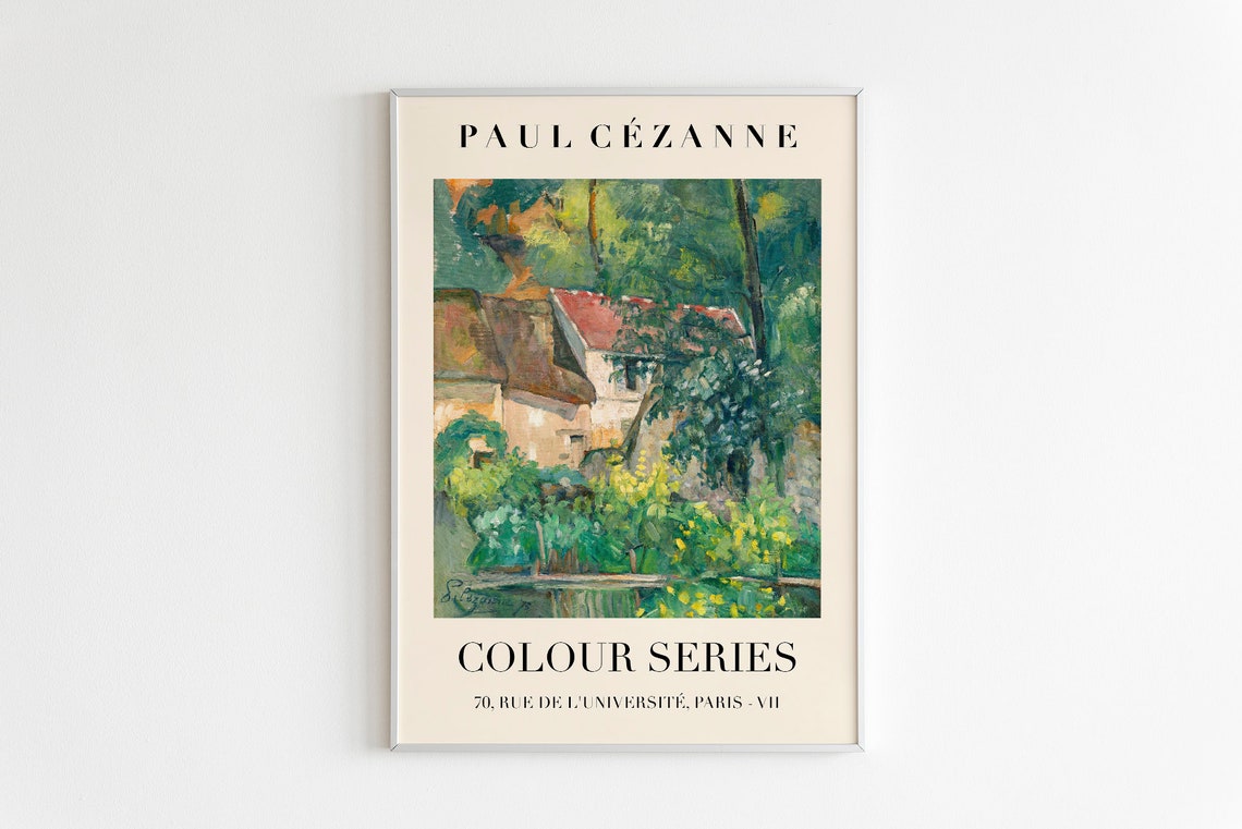 Paul Cezanne Cottage Among Trees Colour Series Exhibition Print