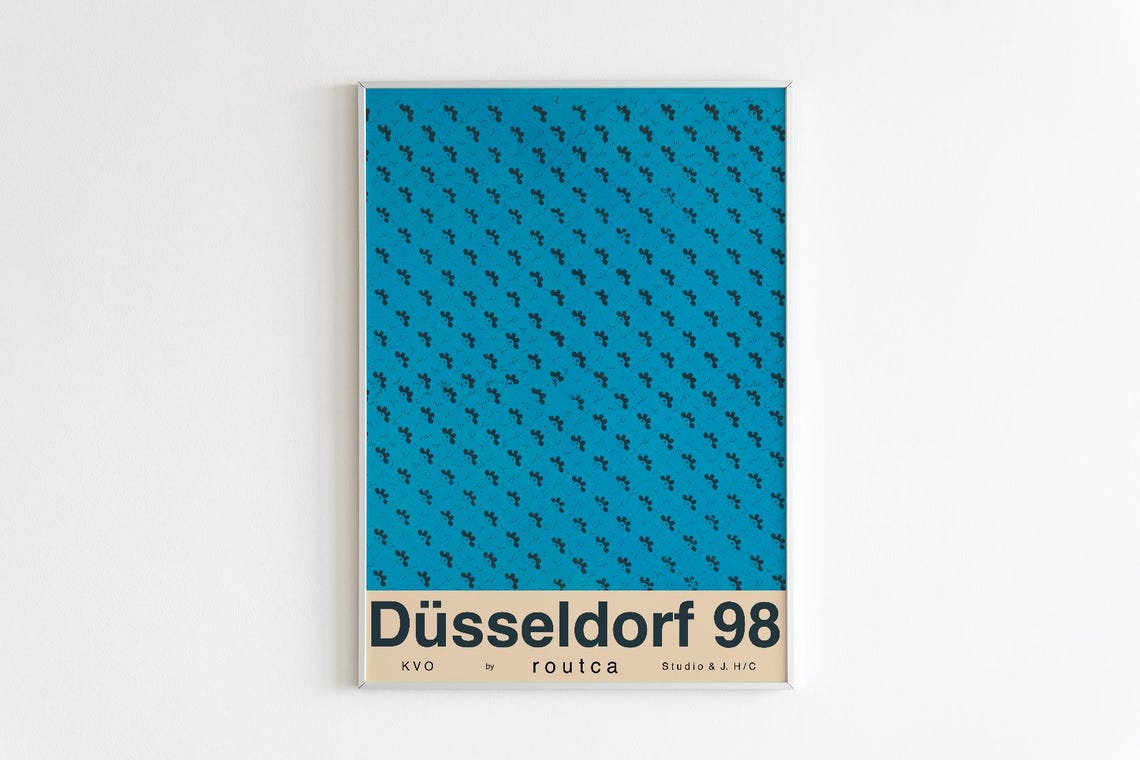 Düsseldorf 98 Minimalist Modern German Exhibition Art Poster