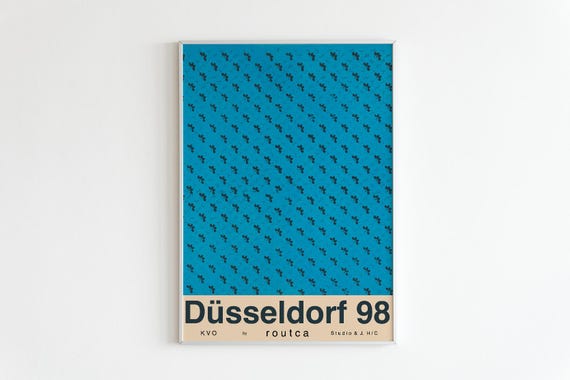 Dsseldorf 98 Exhibition Poster Modern Minimalist Contemporary Art High Quality Print Minimalistic Exhibition Print