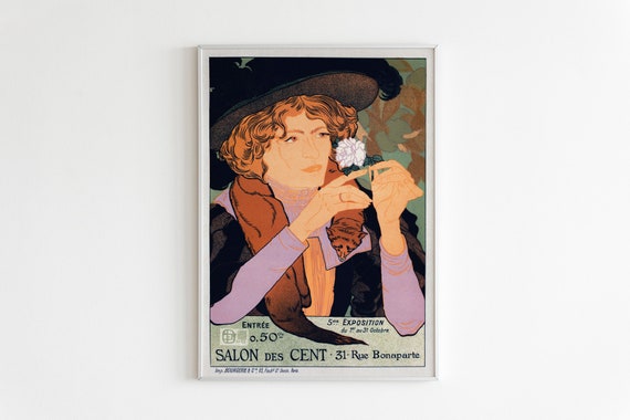 Georges De Feure 1920s Saloon Woman High Quality Print Art Nouveau Exhibition Minimalist Print