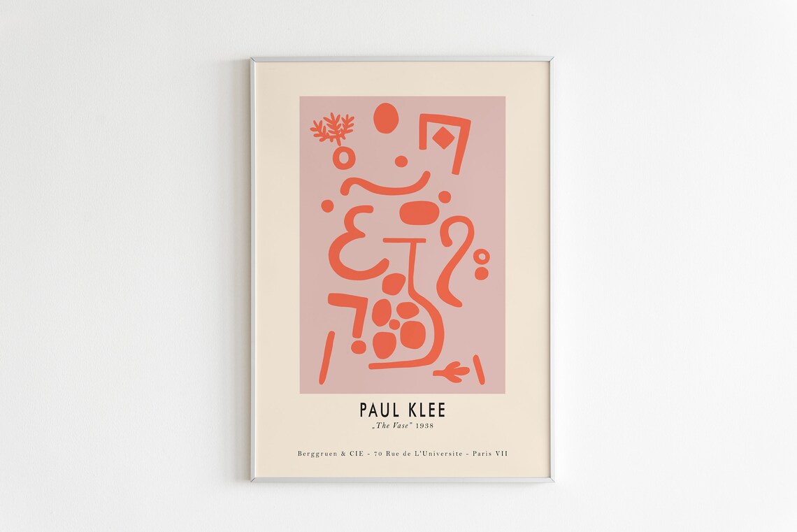 Paul Klee The Vase 1938 Abstract Terracotta Shapes Art Exhibition Poster