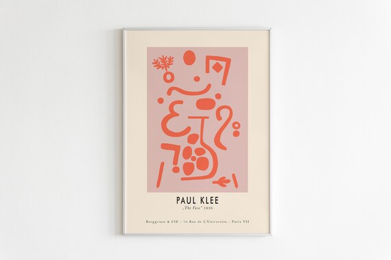 Paul Klee The Vase 1938 Abstract Terracotta Shapes Art Exhibition Poster