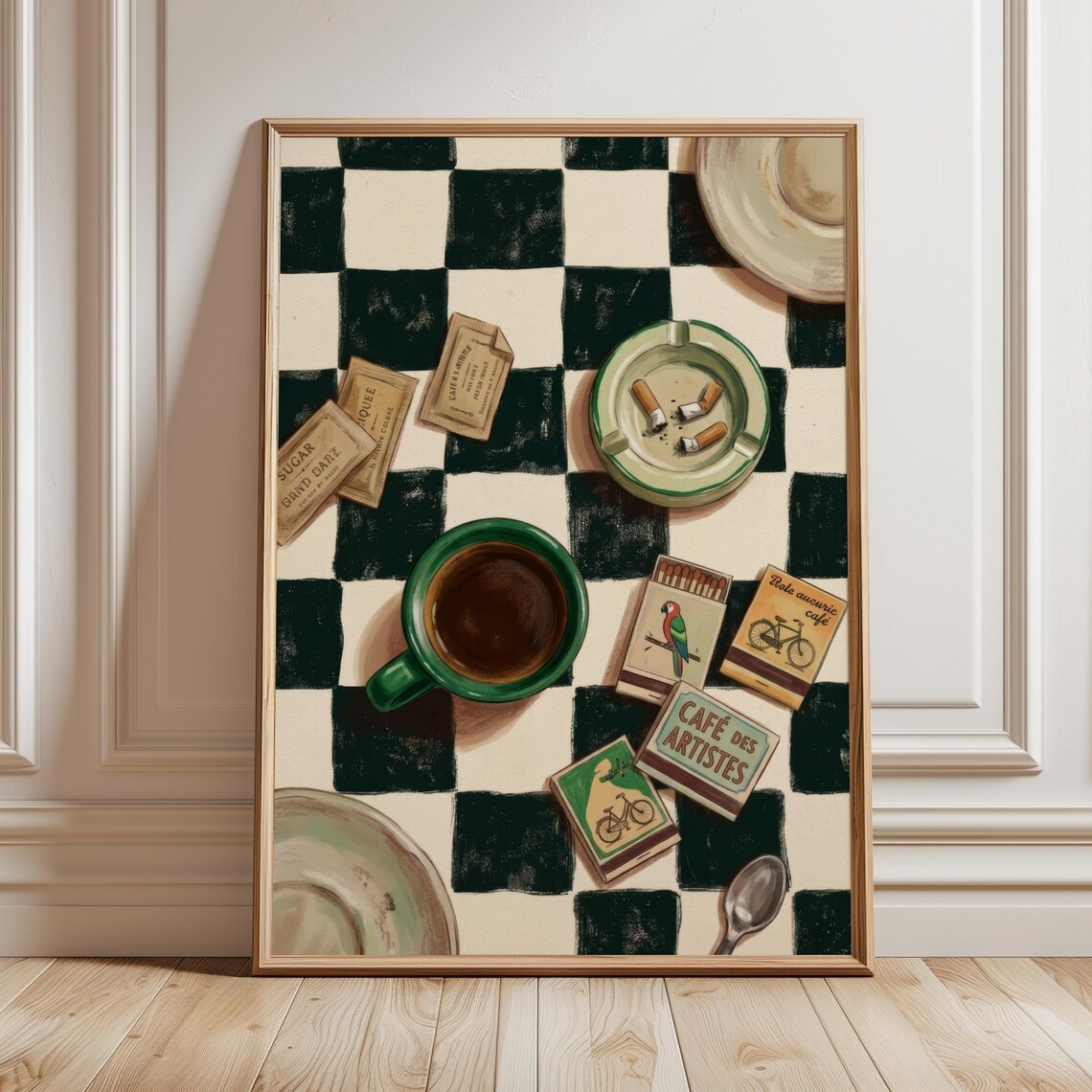 Moody Espresso Cafe, Vintage Matchbook Poster