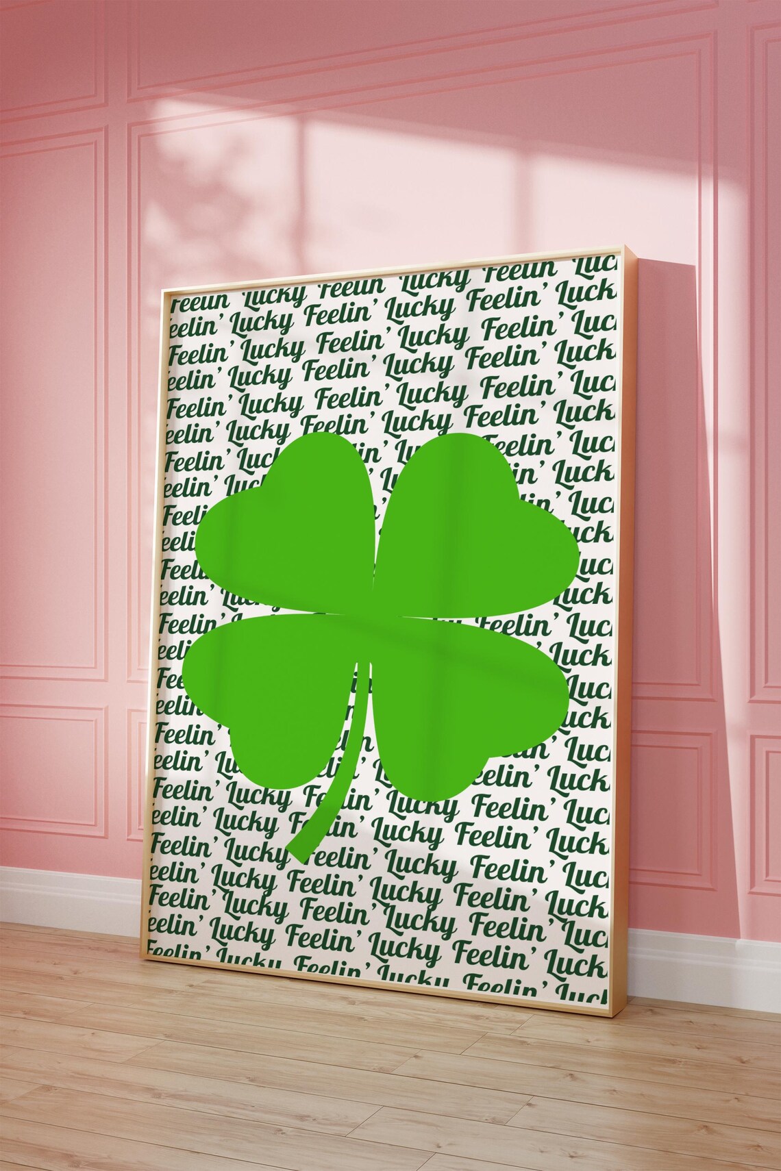 St Patricks Day Feelin Lucky Poster, Irish Clover - Image 2