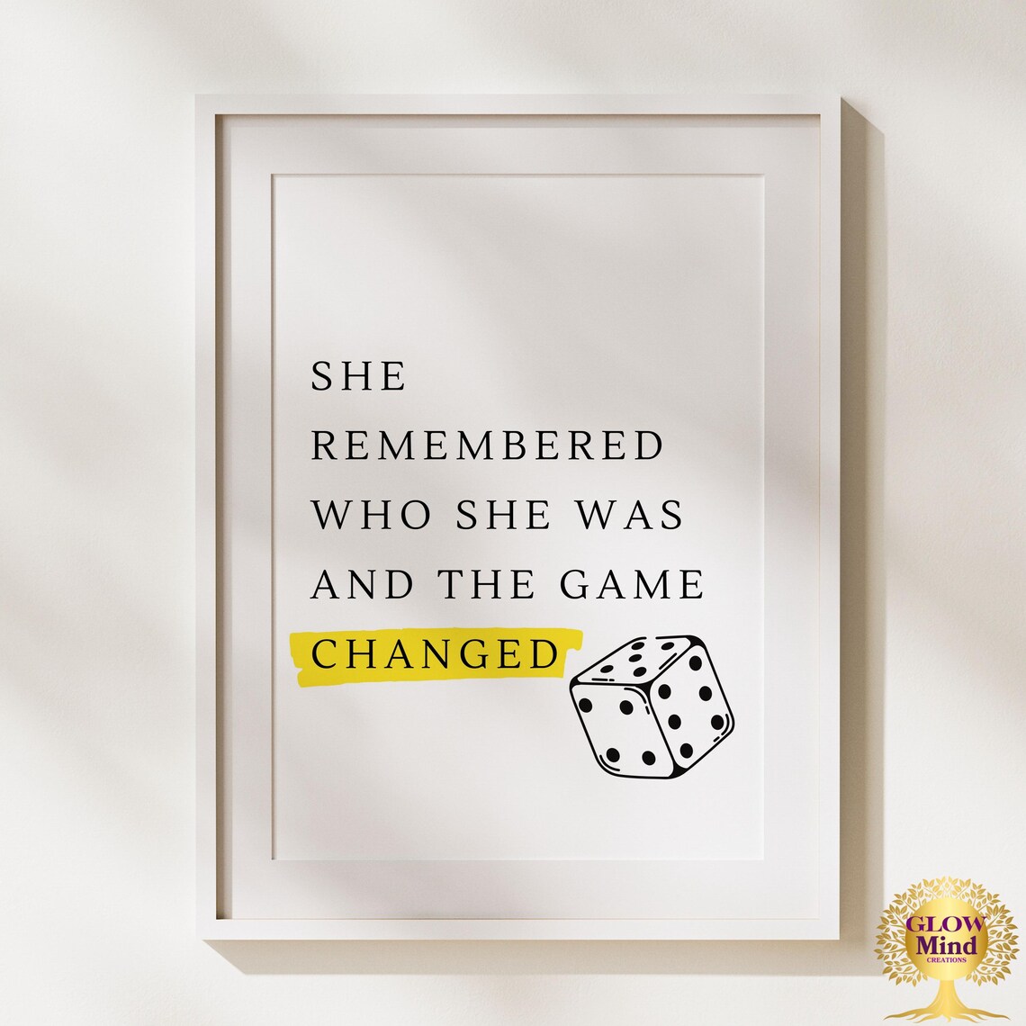She Remembered Who She Was, Motivational Quote Art Print - Image 2