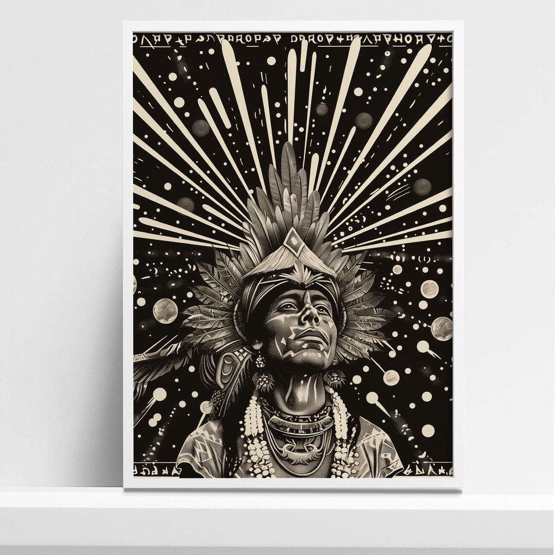 Vintage Ayahuasca Guide Art Print, Psychedelic Illustration