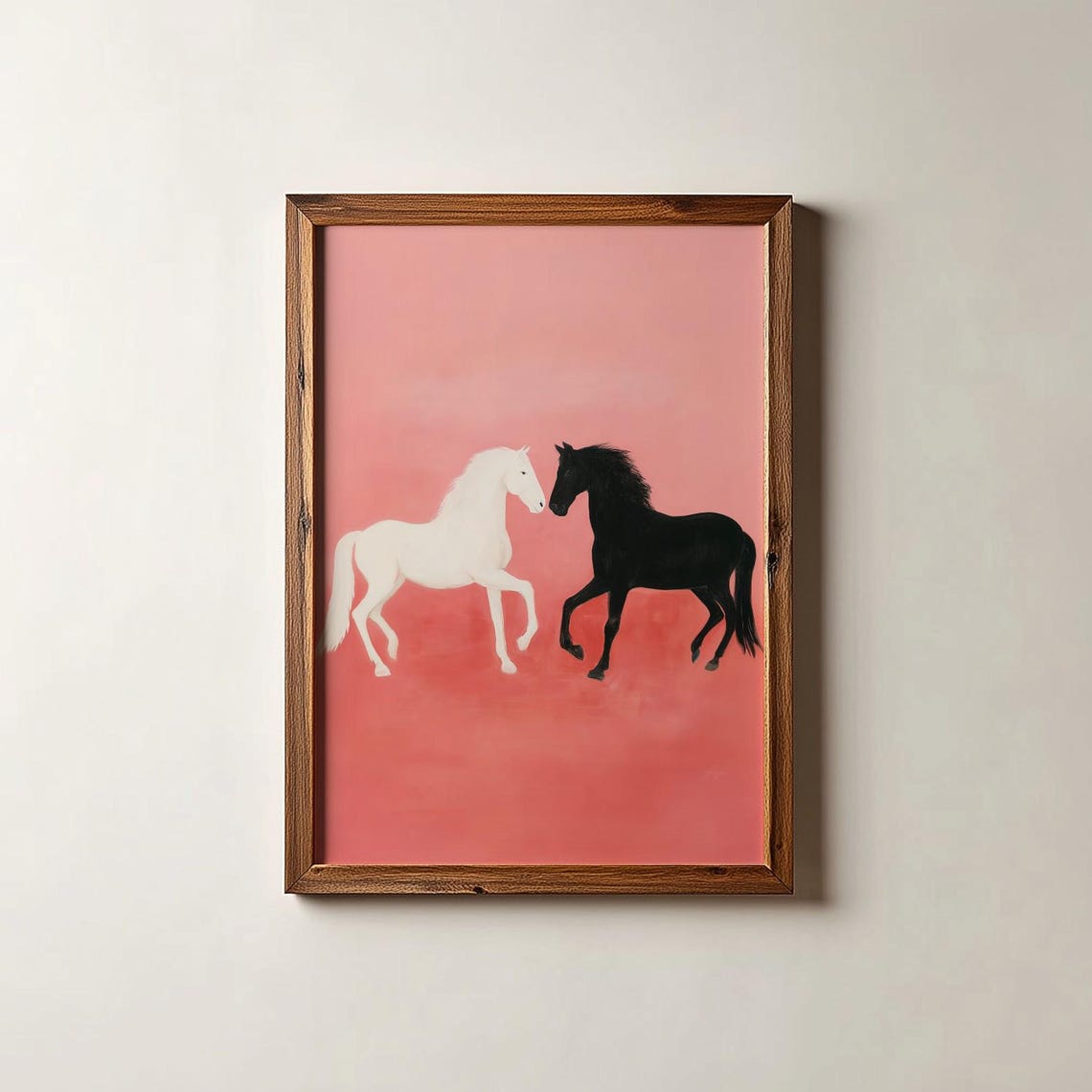 Minimalist Horse Art Print Modern Equine Poster Digital Download
