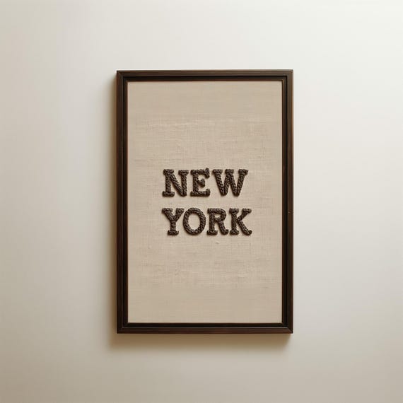 Vintage New York City Poster Nyc Newsletter Art Print Digital Download