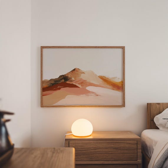 Minimalist Mountain Print Landscape Art Rustic Nature Wall Decor Contemporary Digital Download