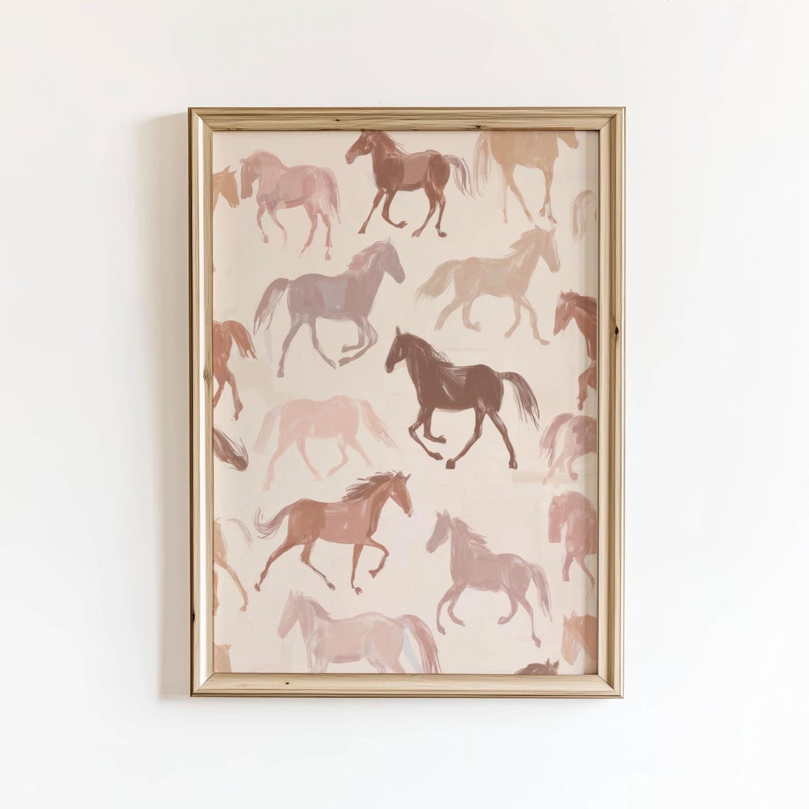 Minimalist Horse Art Print Modern Equine Poster Digital Download