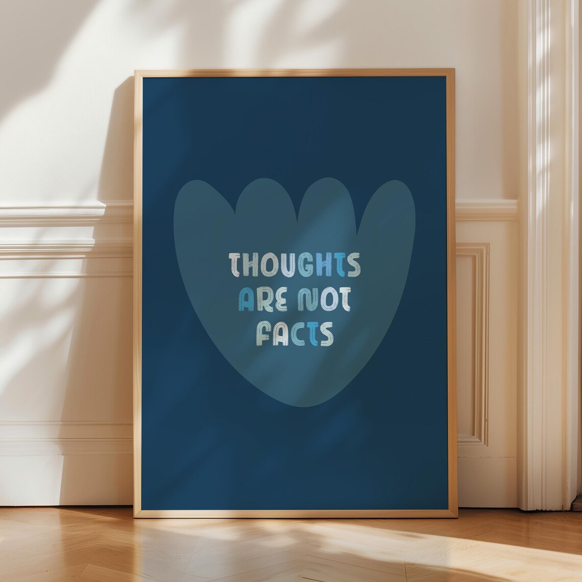 Thoughts Are Not Facts Quote Art Print, Therapy Office Decor
