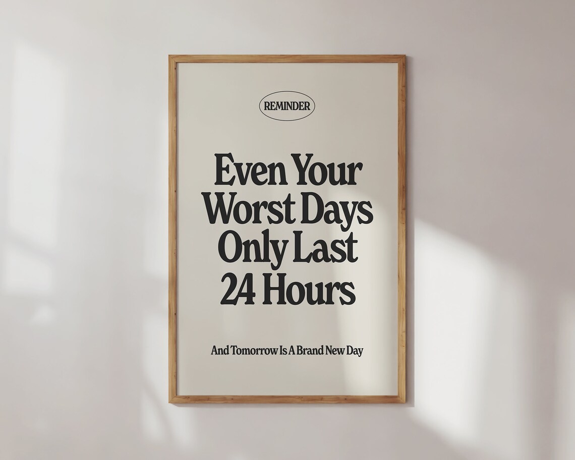 Positive Quote Print, Retro Typography Poster - Image 3