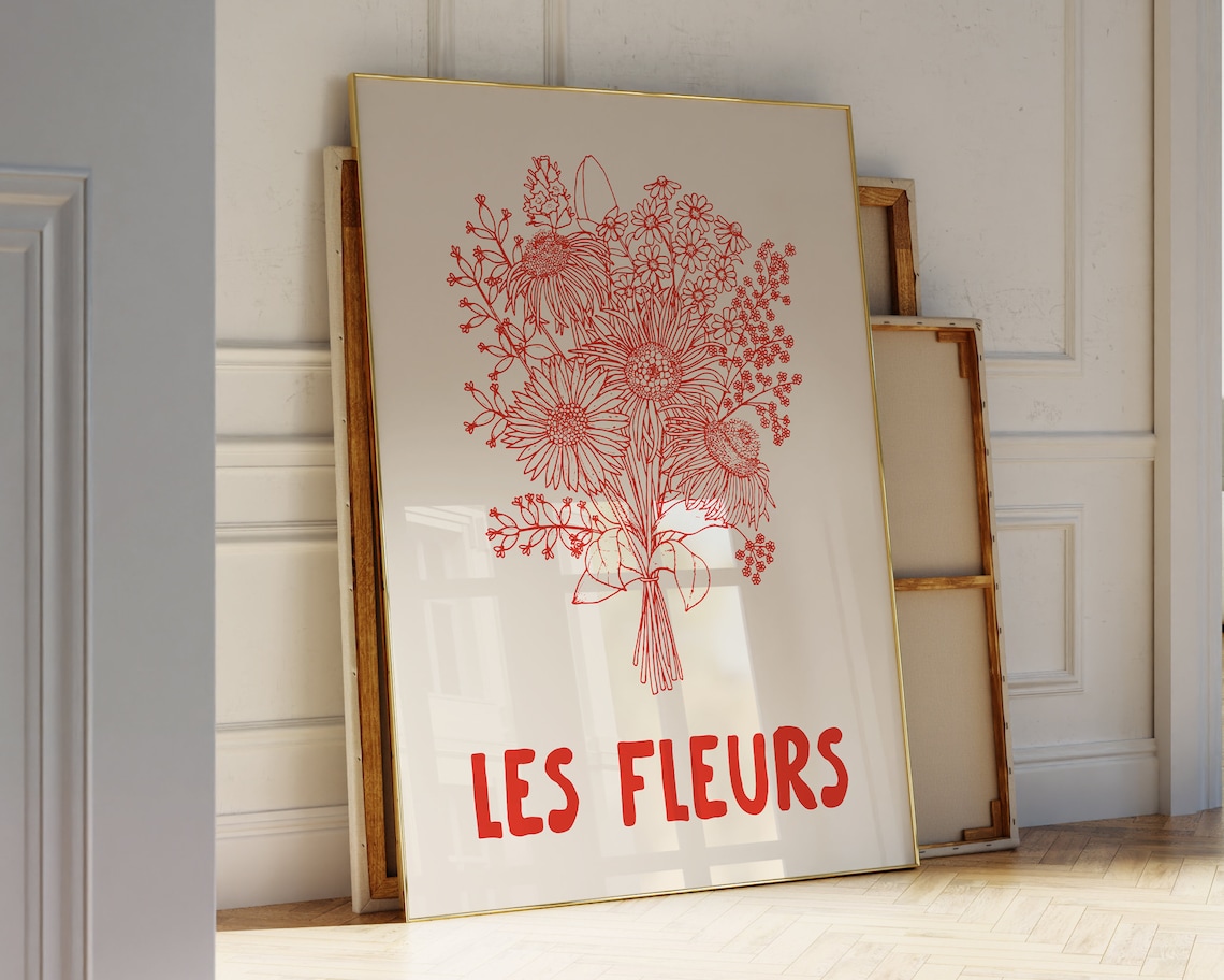 Les Fleurs Botanical Flower Market Poster Print - Image 3