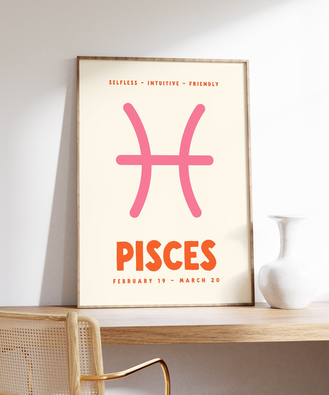 Pisces Zodiac Poster Print, Trendy Wall Decor - Image 2