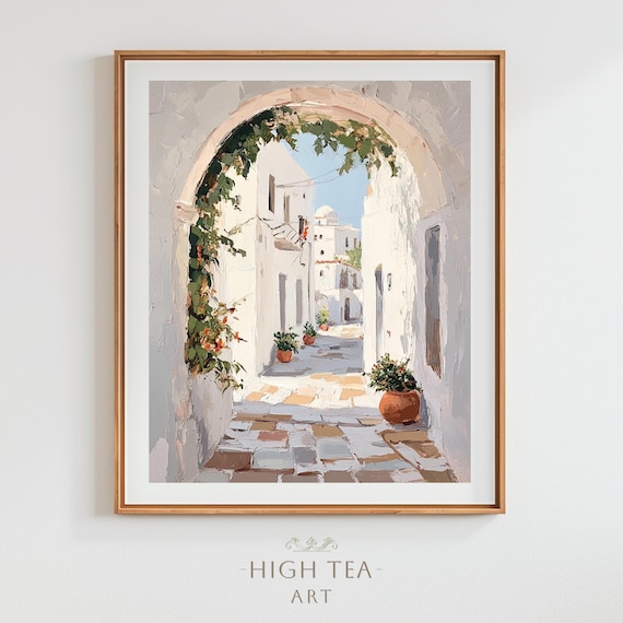 Greece Vintage Old Town Travel Poster