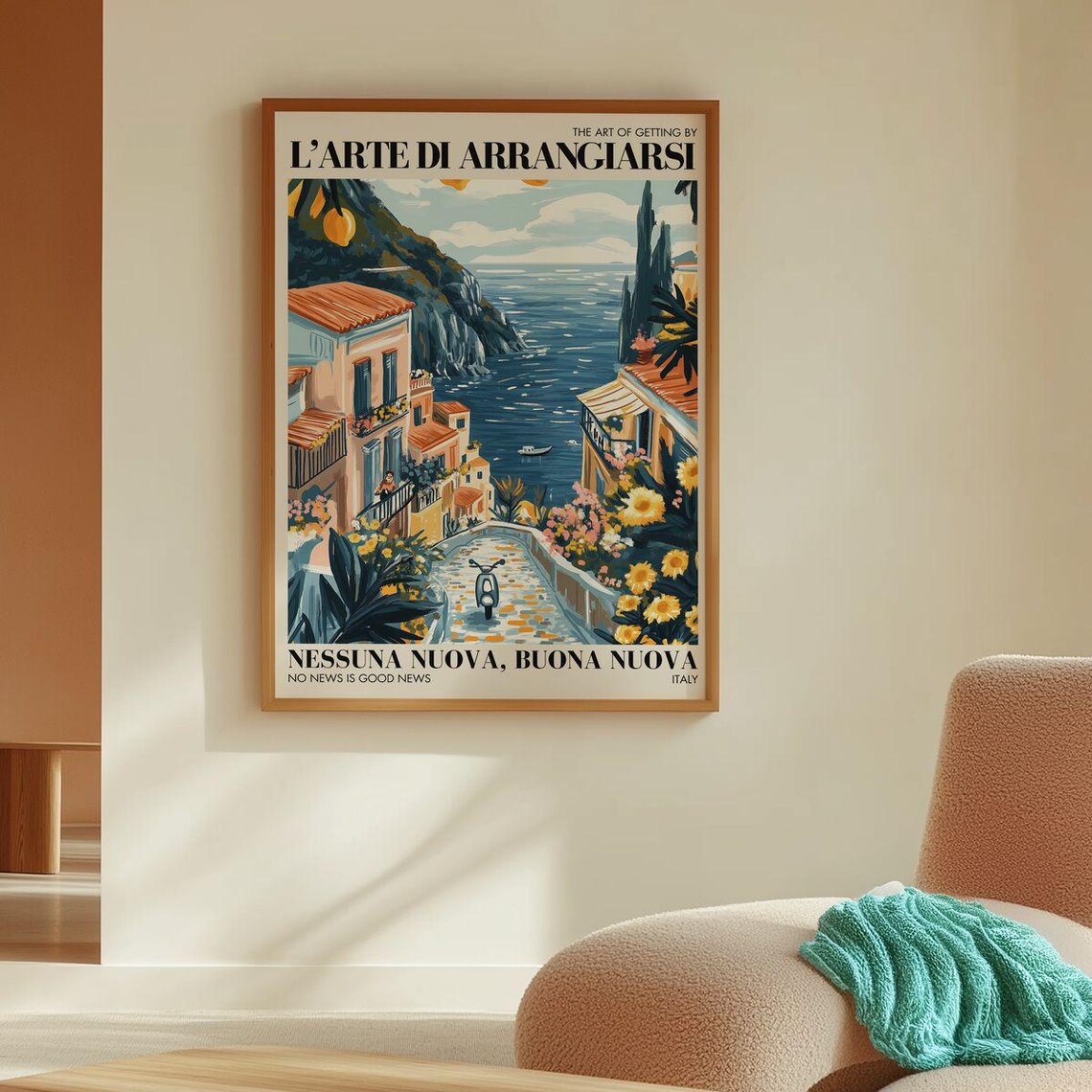 Retro Italian Travel Lover Quote, Amalfi Coast Poster - Image 2